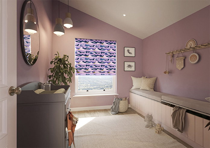 Serene Summit, Amethyst - Twist&Fit Roman Blind - Image 6